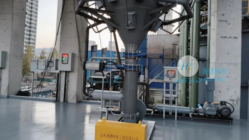 Projeto de Transporte Pneumático por Pressão Negativa de Pó de Escória para uma Empresa de Materiais de Construção em Huangshi, Hubei