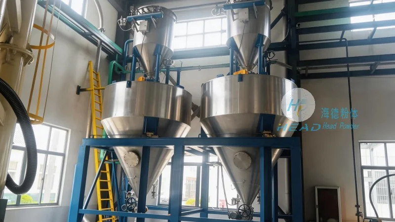 Projeto de transporte pneumático por pressão positiva de pó de sílica para uma empresa eletrônica em Dongguan, Guangdong