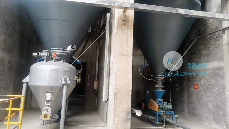 Projeto de transporte pneumático por pressão positiva de partículas EVA para uma empresa de materiais de calçados em Wenzhou, Zhejiang