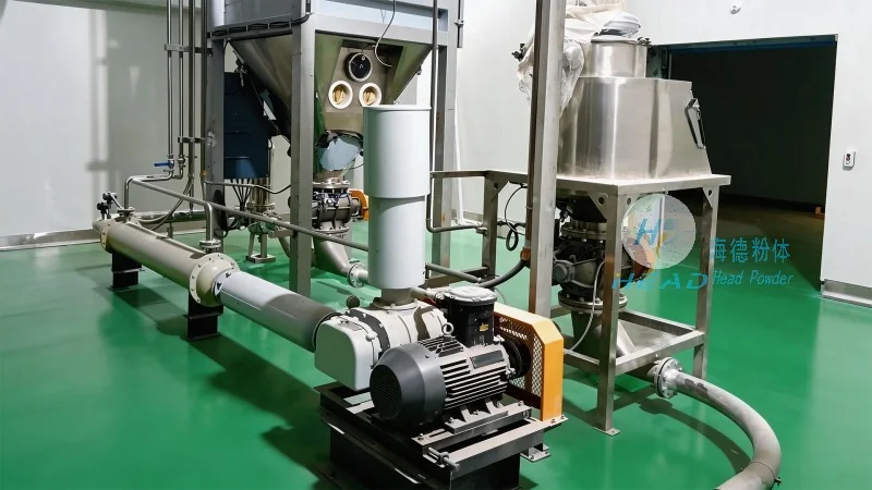 Pó de Nitreto de Alumínio, Transporte Pneumático com Circulação de Nitrogênio