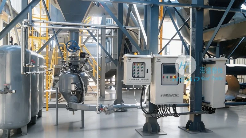 Projeto de Transporte Pneumático Mista de Pó de Rocha Fosfato para uma Empresa Química em Kunming, Yunnan